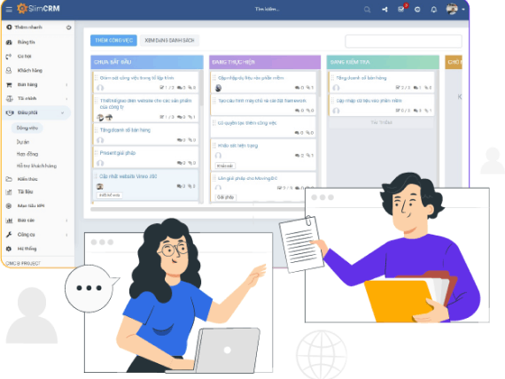 SlimCRM môi trường làm việc online
