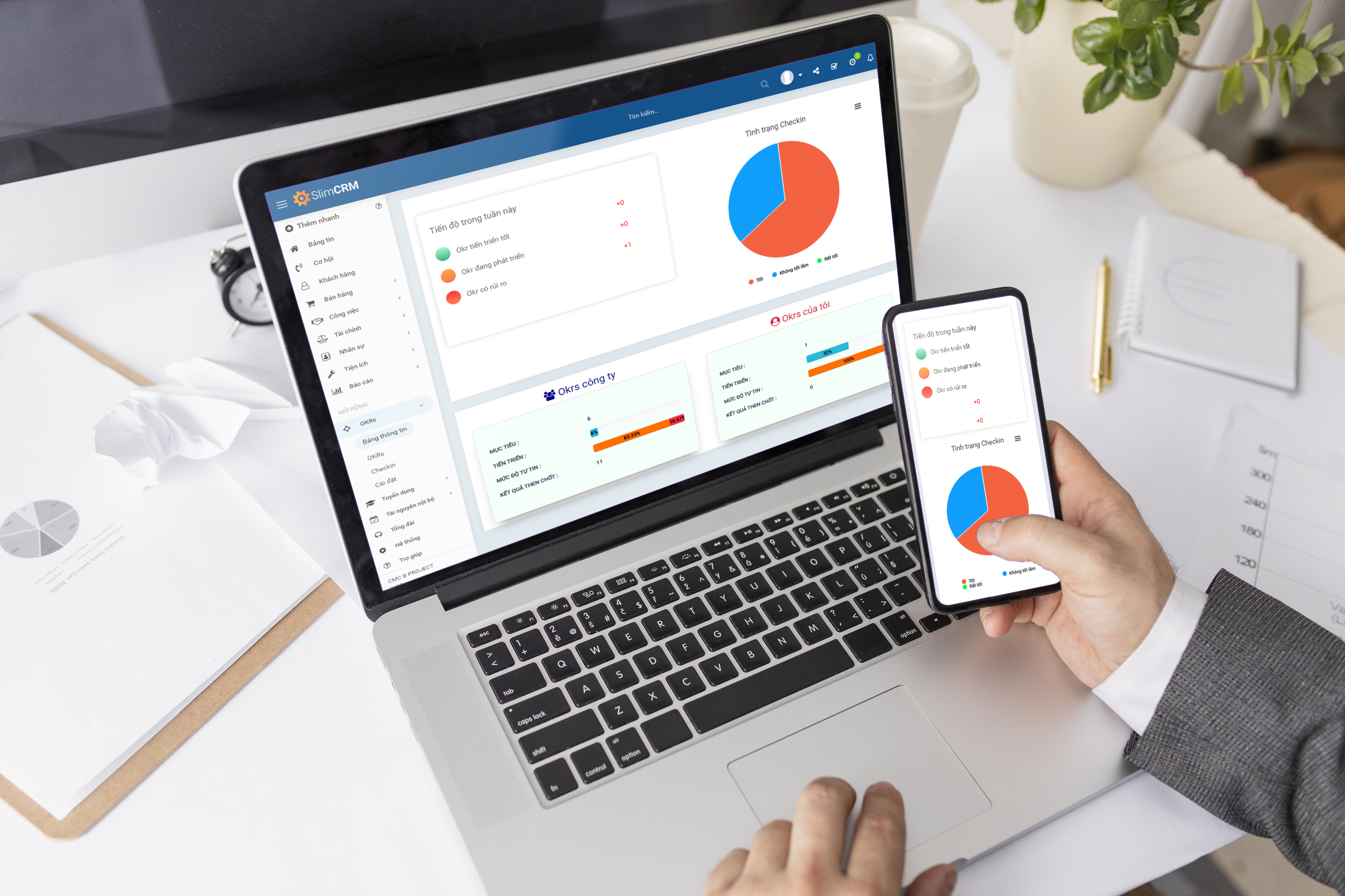 SlimCRM ra mắt tính năng "Quản trị mục tiêu doanh nghiệp theo OKR"