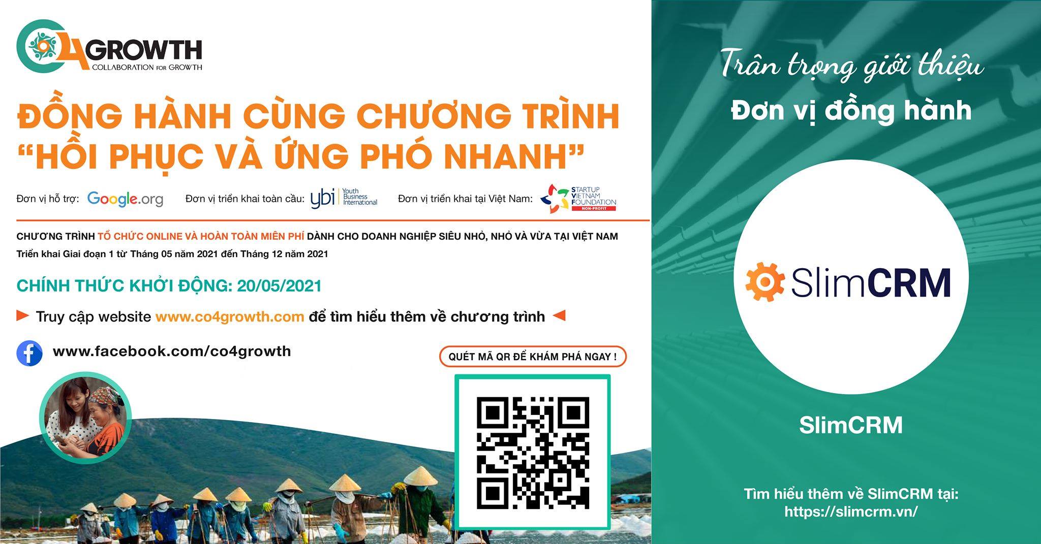 SlimCRM đồng hành cùng Co4Growth: Trung tâm thông tin và dịch vụ hỗ trợ online và miễn phí dành cho doanh nghiệp Việt ứng phó trước đại dịch Covid-19