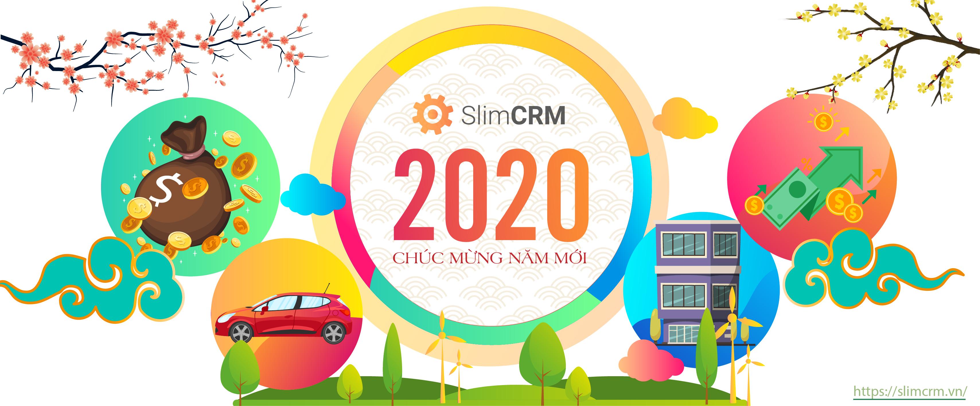 SlimCRM gửi lời chúc khách hàng và thông báo lịch nghỉ Tết Dương lịch 2020