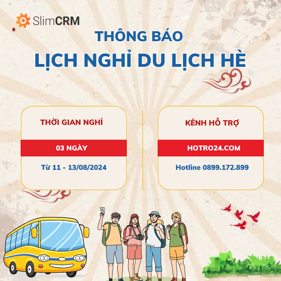 Thông báo lịch nghỉ du lịch hè 2024